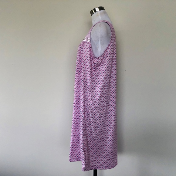 Nightgown Pullover Sleeveless SECRET TREASURES Pink Floral Square Neck - Picture 5 of 9